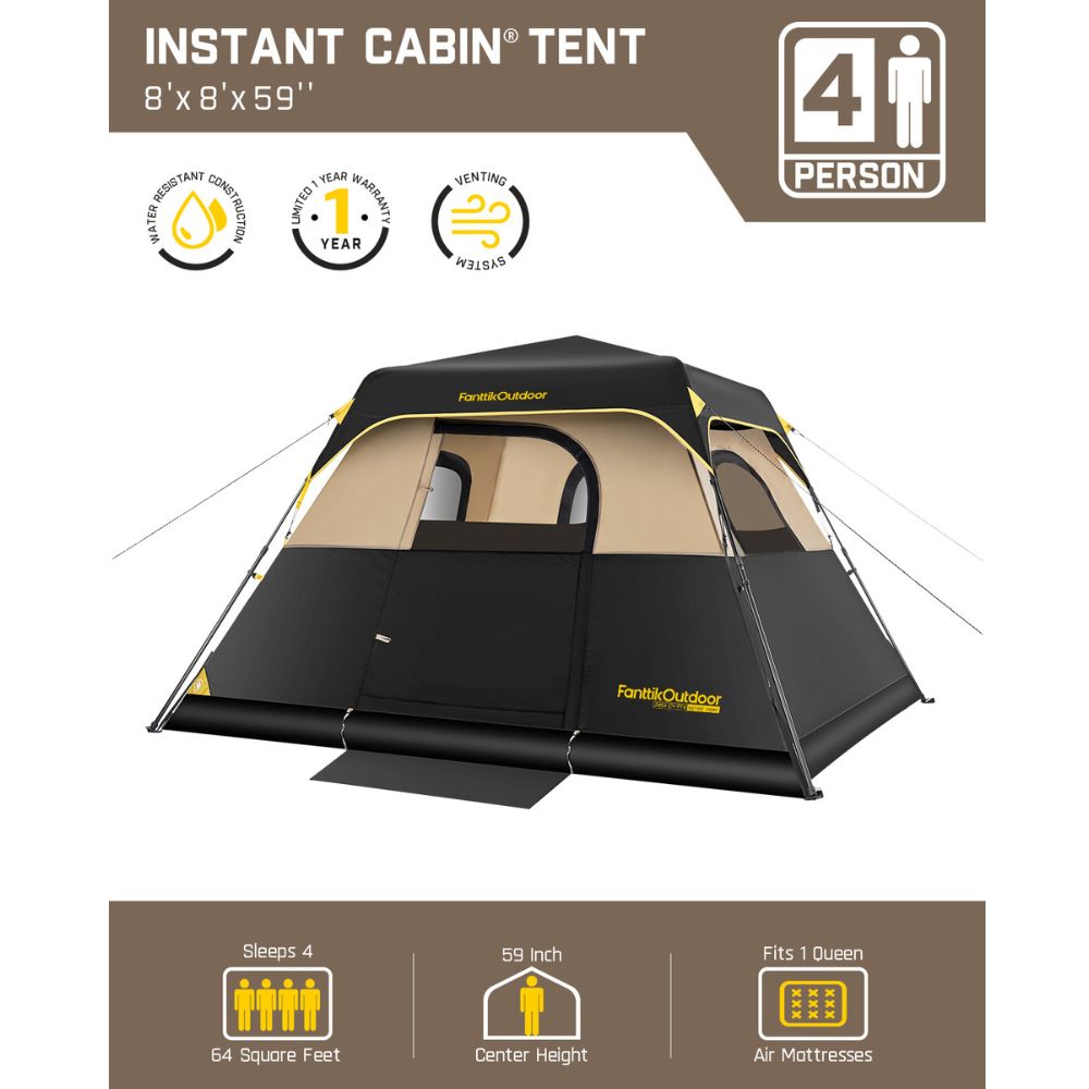 FanttikOutdoor Zeta C4 Pro 4 Person Camping Tent