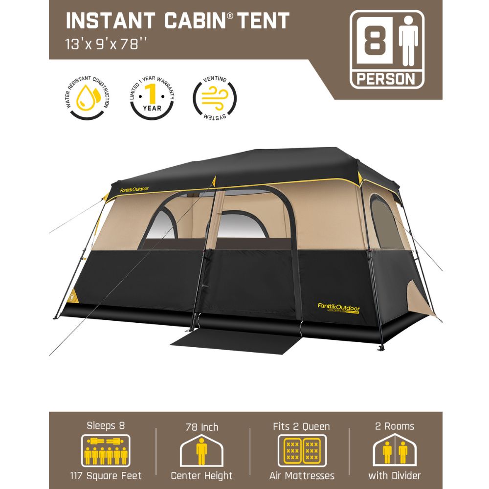 FanttikOutdoor Zeta C8 Pro Max 8 Person Camping Tent