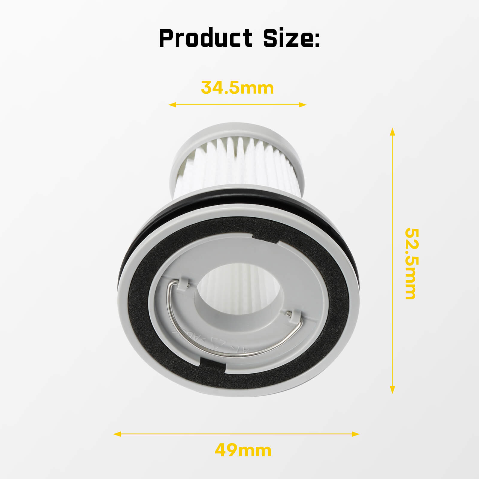 Fanttik 2-Pack Replacement HEPA Filter for V8 Mate/X10 Mix Car Vacuum