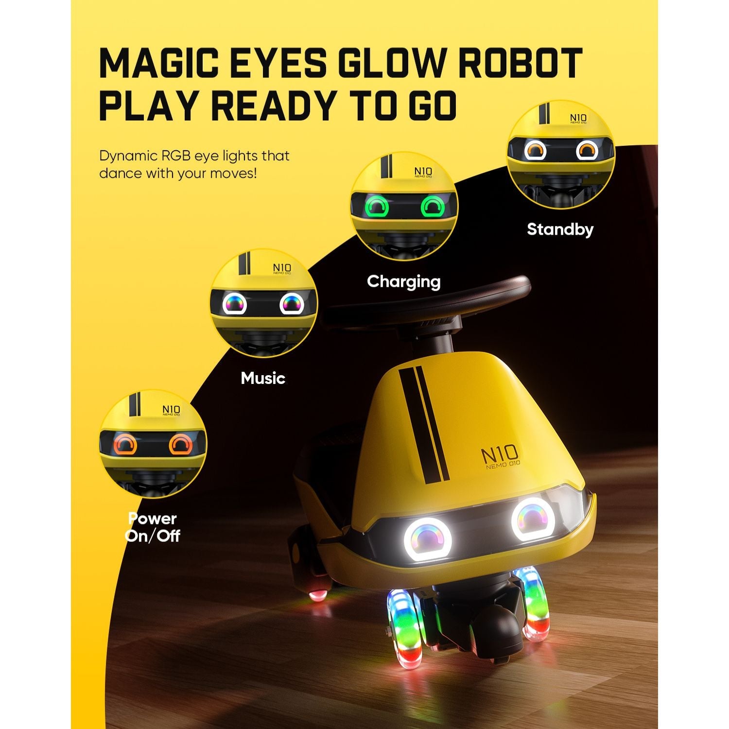 FanttikRide N10 Classic 6V Electric Wiggle Car with Pedal