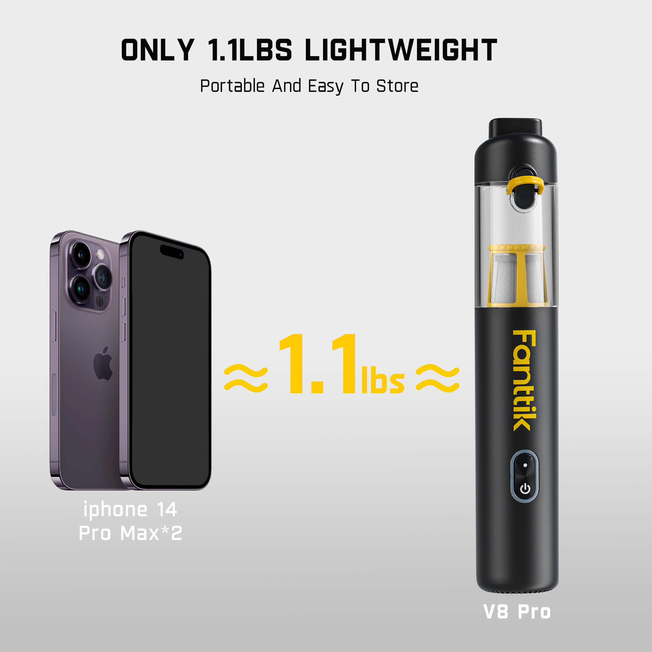 Fanttik Slim V8 Pro 120W Cordless Car Vacuum