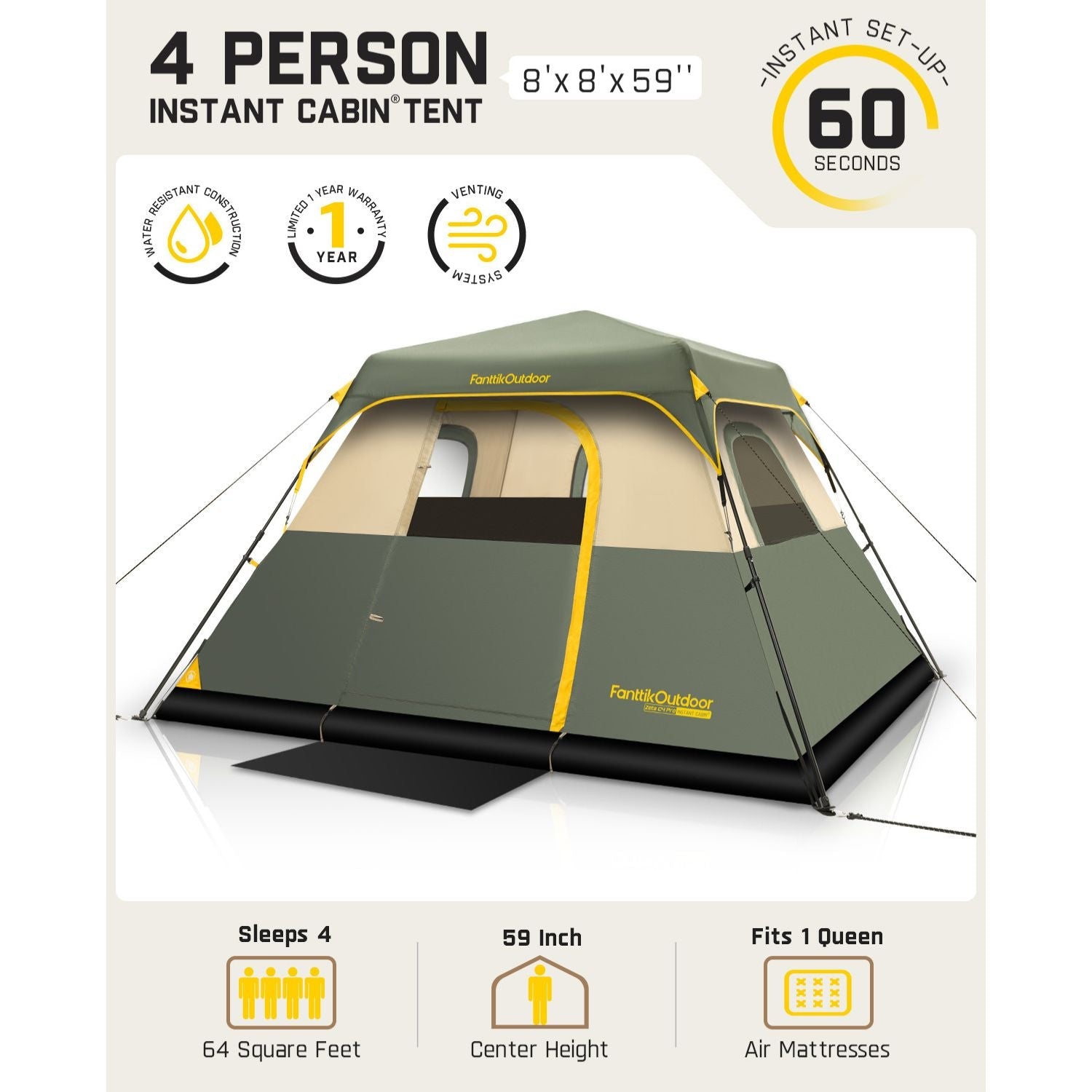 FanttikOutdoor Zeta C4 Pro Camping Tent