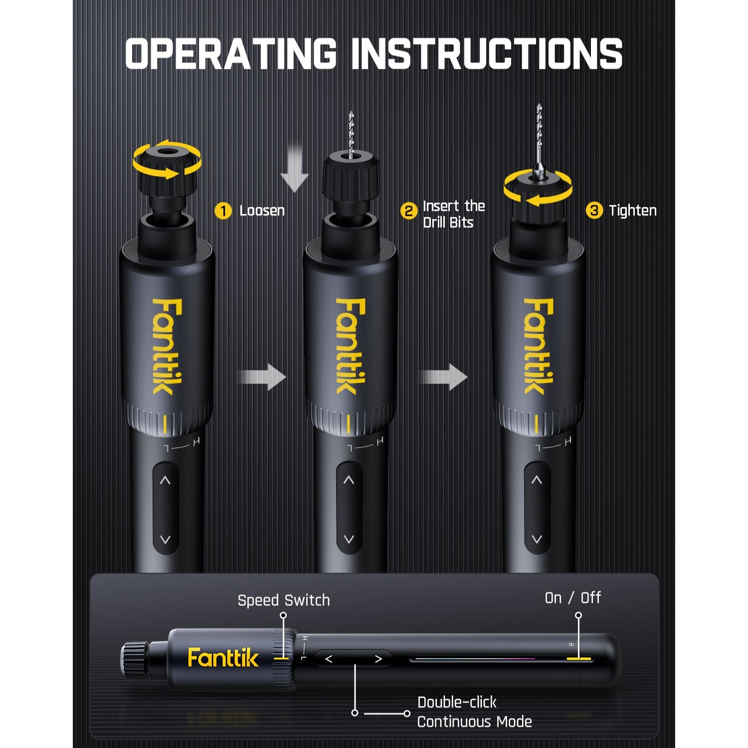 Fanttik K2 Nano 3.7V Precision Power Drill