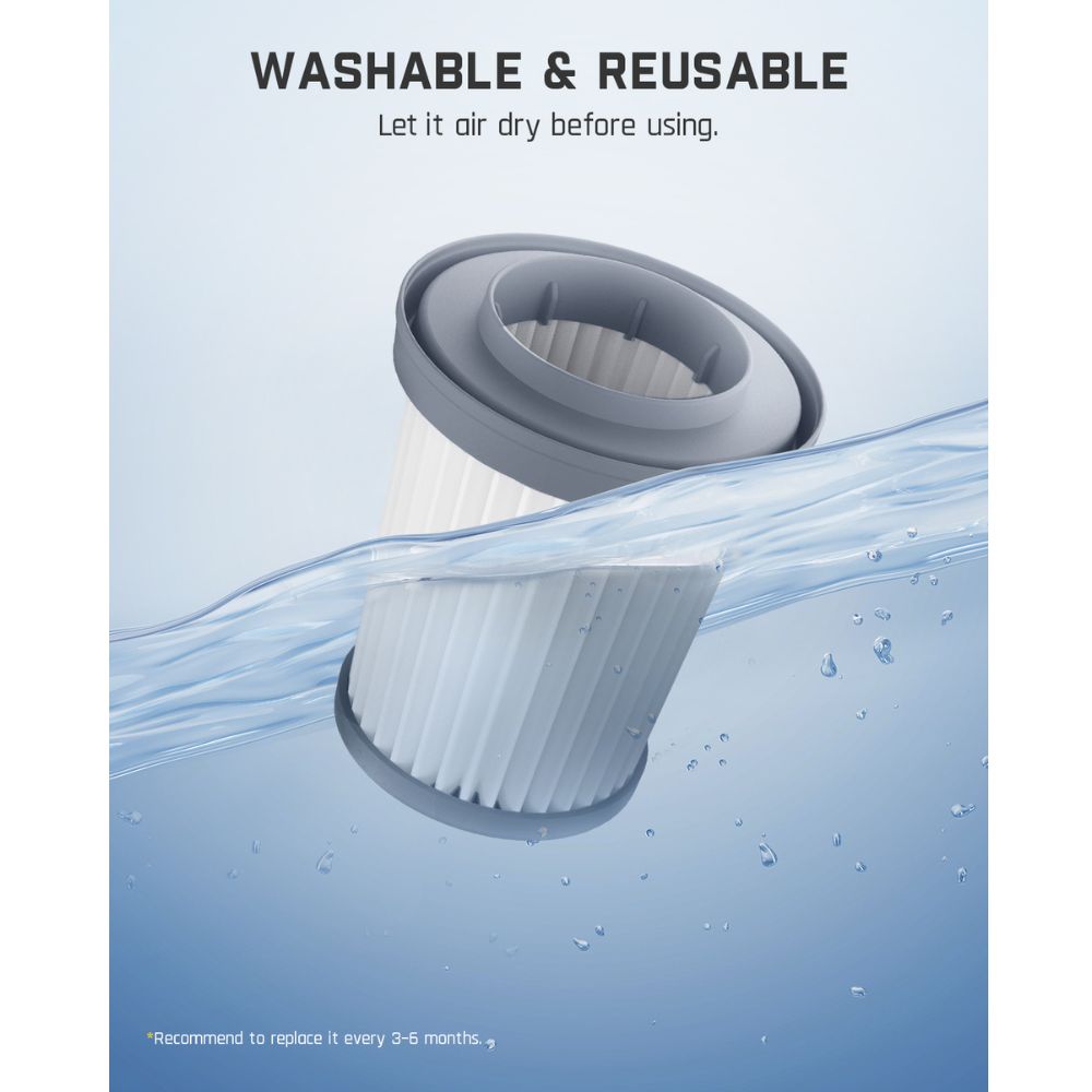 Fanttik 2-Pack Replacement HEPA Filter for V10 Series Car Vacuum