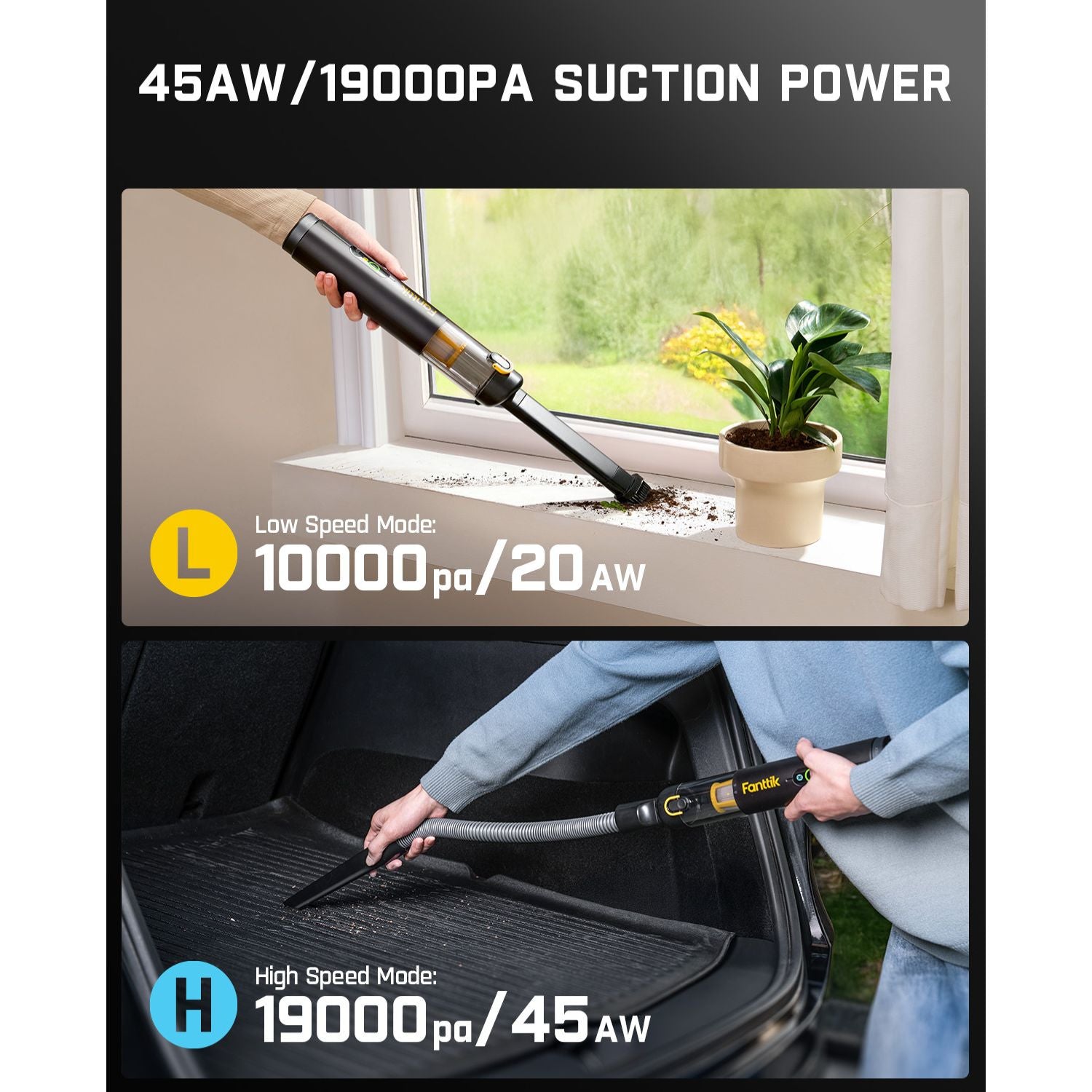 Fanttik Slim V10 Apex Cordless Car Vacuum