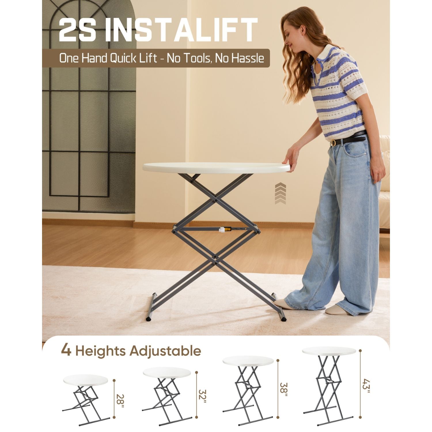 FanttikOutdoor Zeta O3 Pro 32" Folding Table (2-Pack)