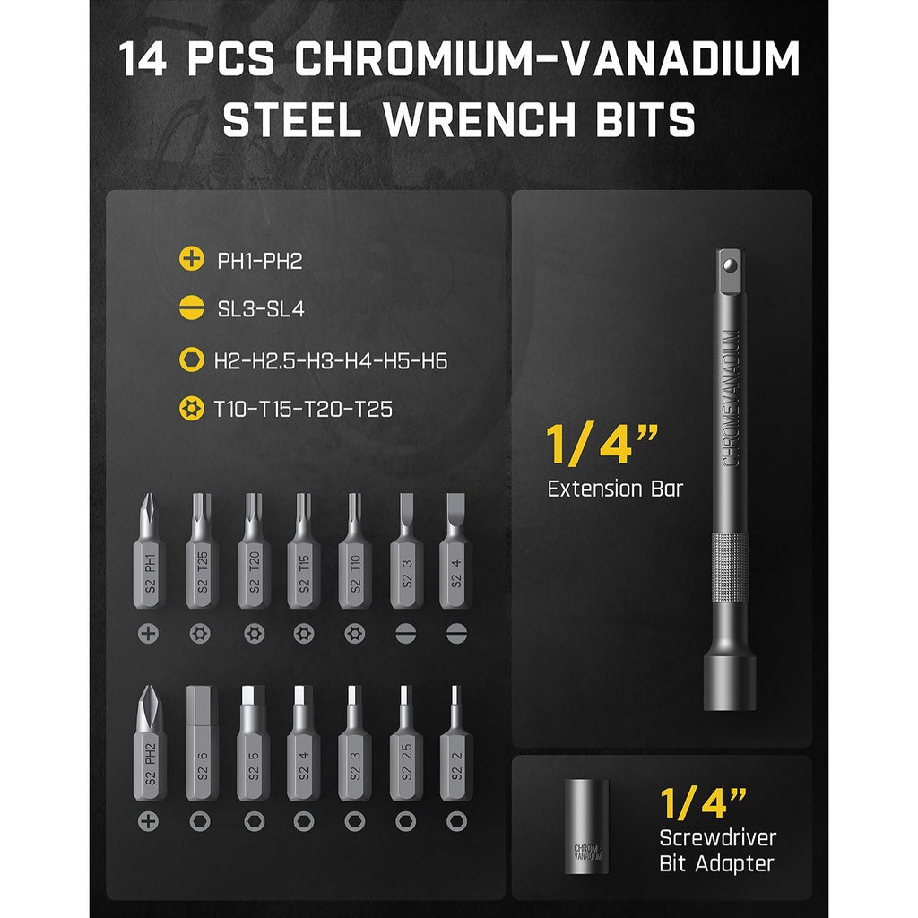 Fanttik WB10 Nova 1/4 Inch Drive Click Torque Wrench Set