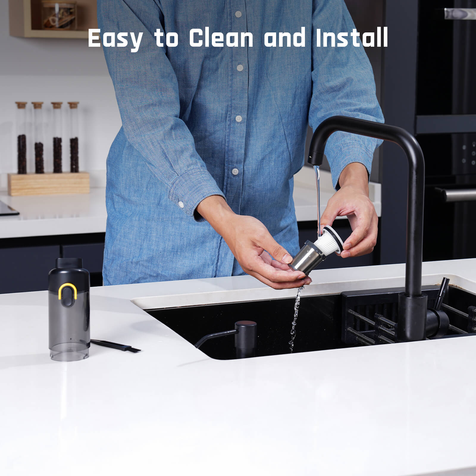 Fanttik 2-Pack Replacement HEPA Filter for V8 Mate/X10 Mix Car Vacuum