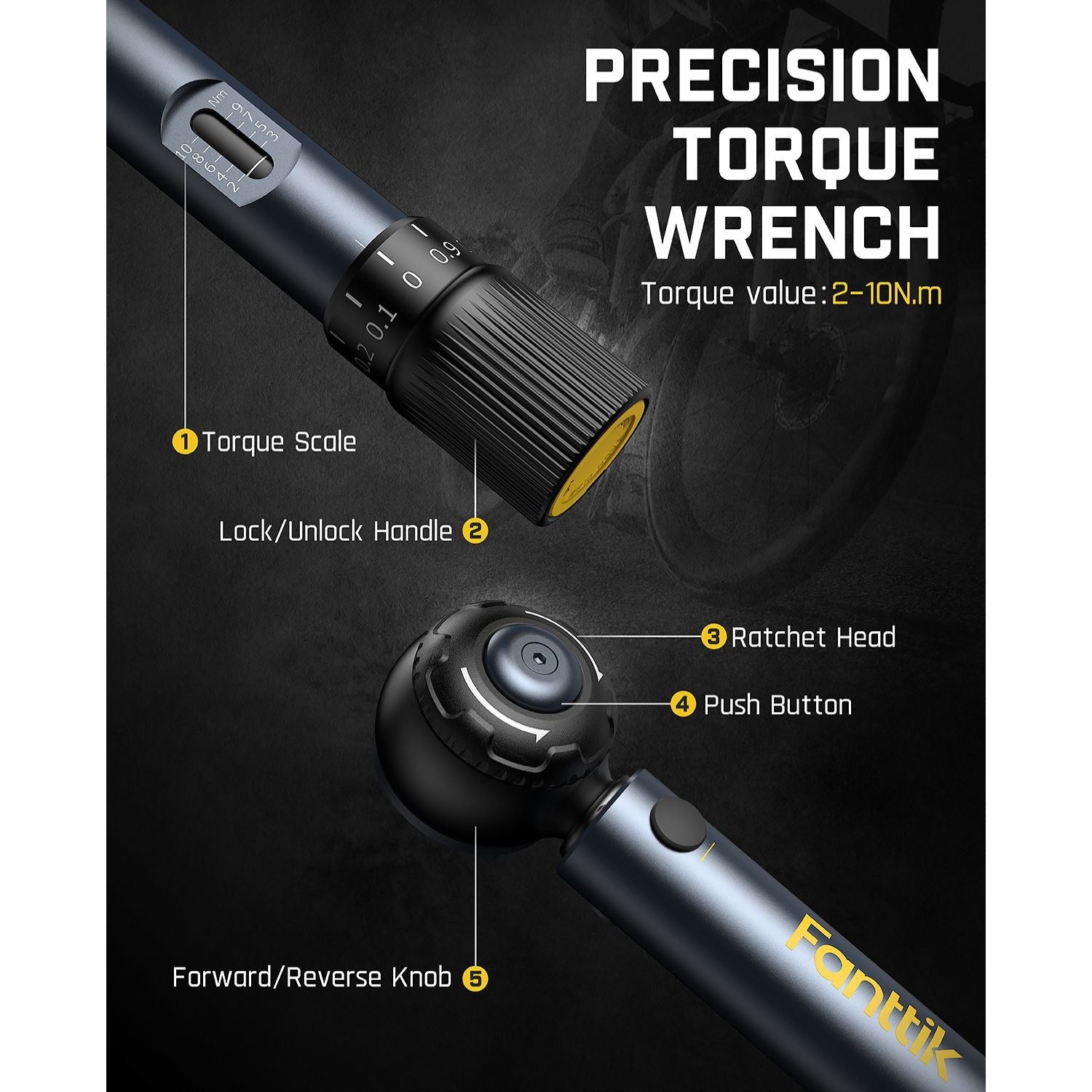 Fanttik WB10 Nova 1/4 Inch Drive Click Torque Wrench Set