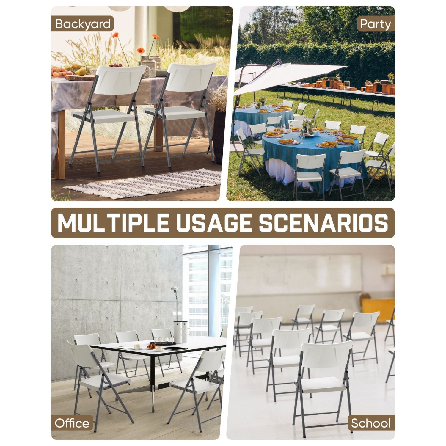 FanttikOutdoor Zeta H8 Lite Folding Chair (4-Pack)