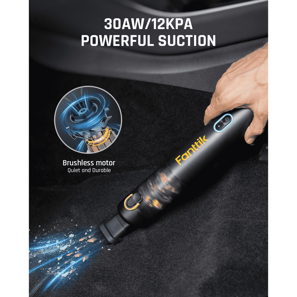 Fanttik Slim V8 Mate Cordless Car Vacuum RobustClean® Blue