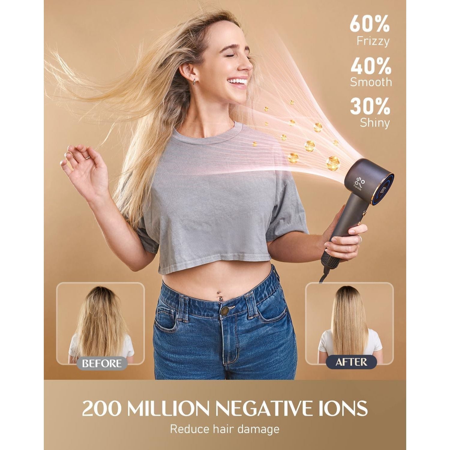 FanttikSolo Aura H10 APEX Hair Dryer and Hair Dryer Diffuser