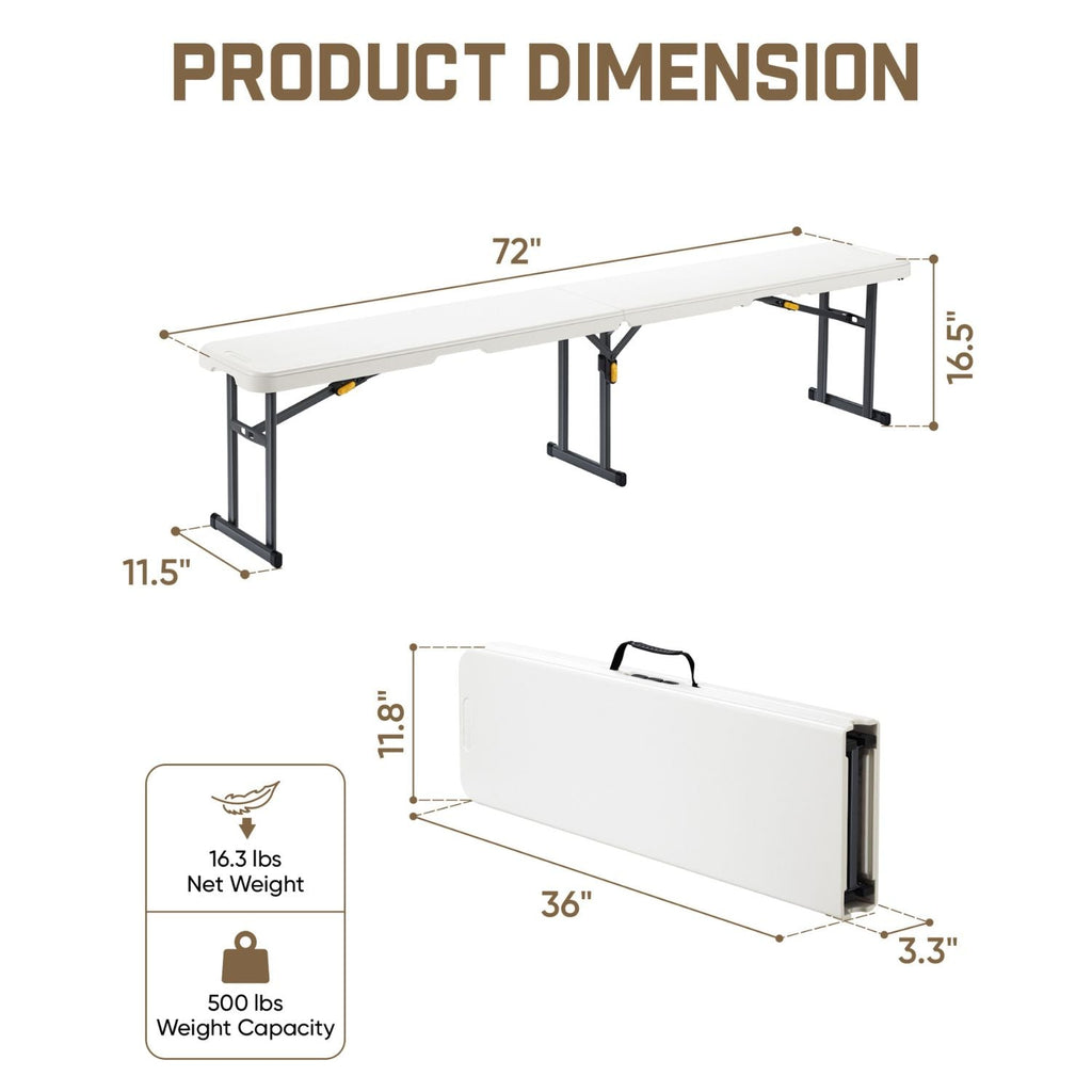 FanttikOutdoor Zeta I6 Pro 6ft Folding Table (2-Pack)