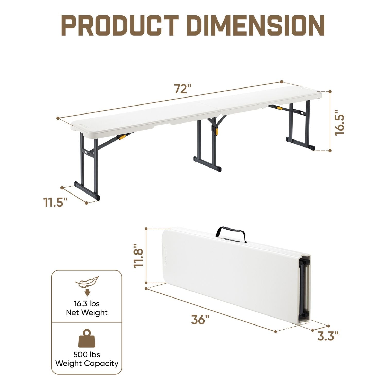 FanttikOutdoor Zeta I6 Pro 6ft Folding Table (2-Pack)