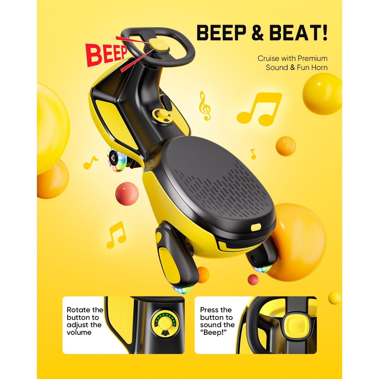 FanttikRide N10 Classic 6V Electric Wiggle Car with Pedal