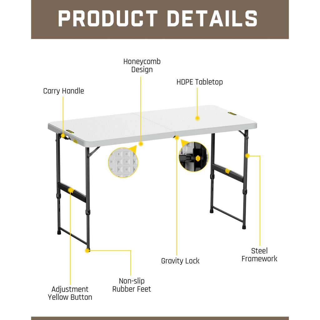 FanttikOutdoor Zeta X6 Pro 6ft Folding Table