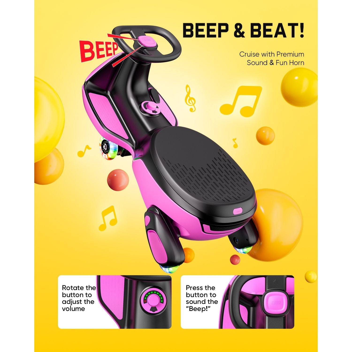 FanttikRide N10 Classic 6V Electric Wiggle Car with Pedal