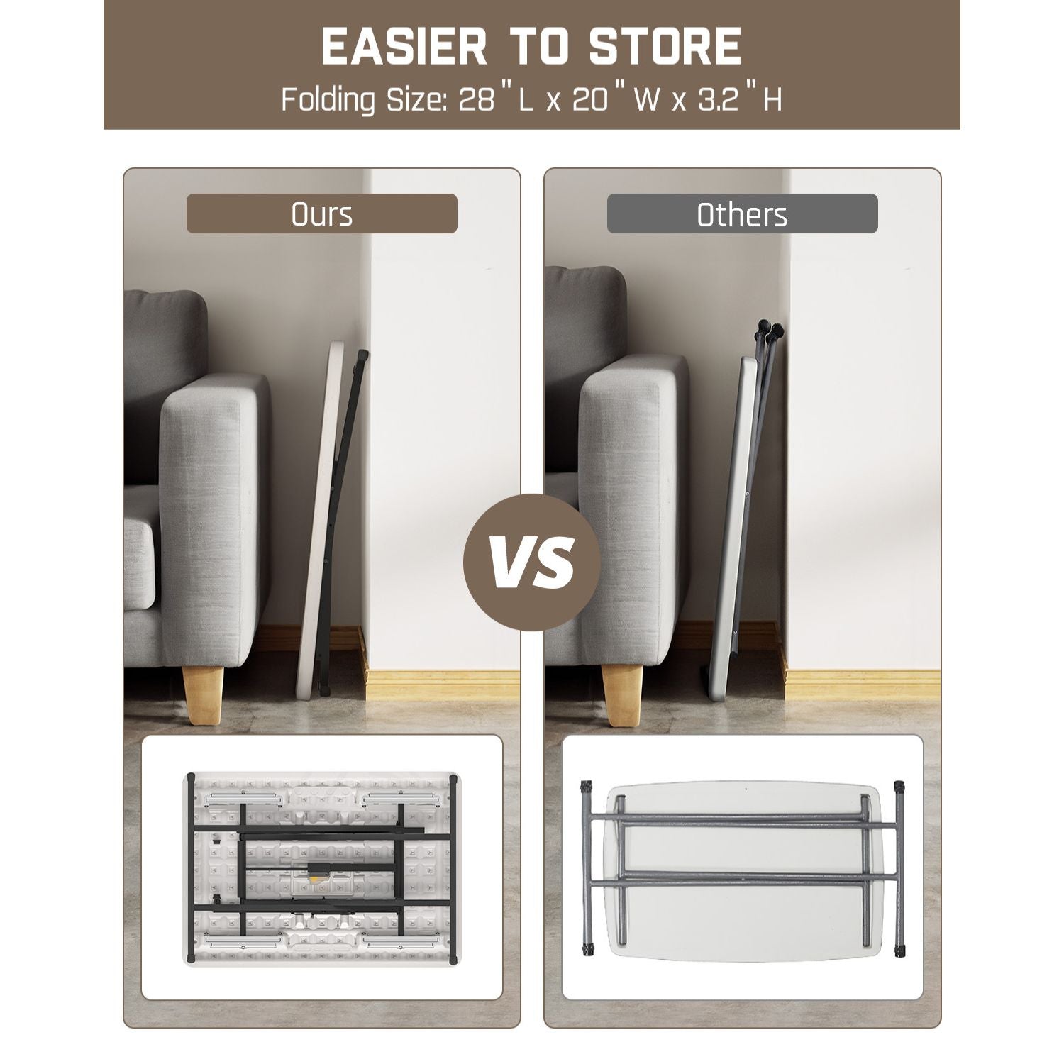 FanttikOutdoor Zeta X1 Pro 28" Quick Pop Up Table (2-Pack)