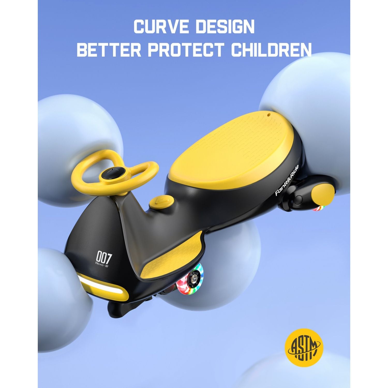 FanttikRide N7 Classic 6V Electric Wiggle Car with Pedal