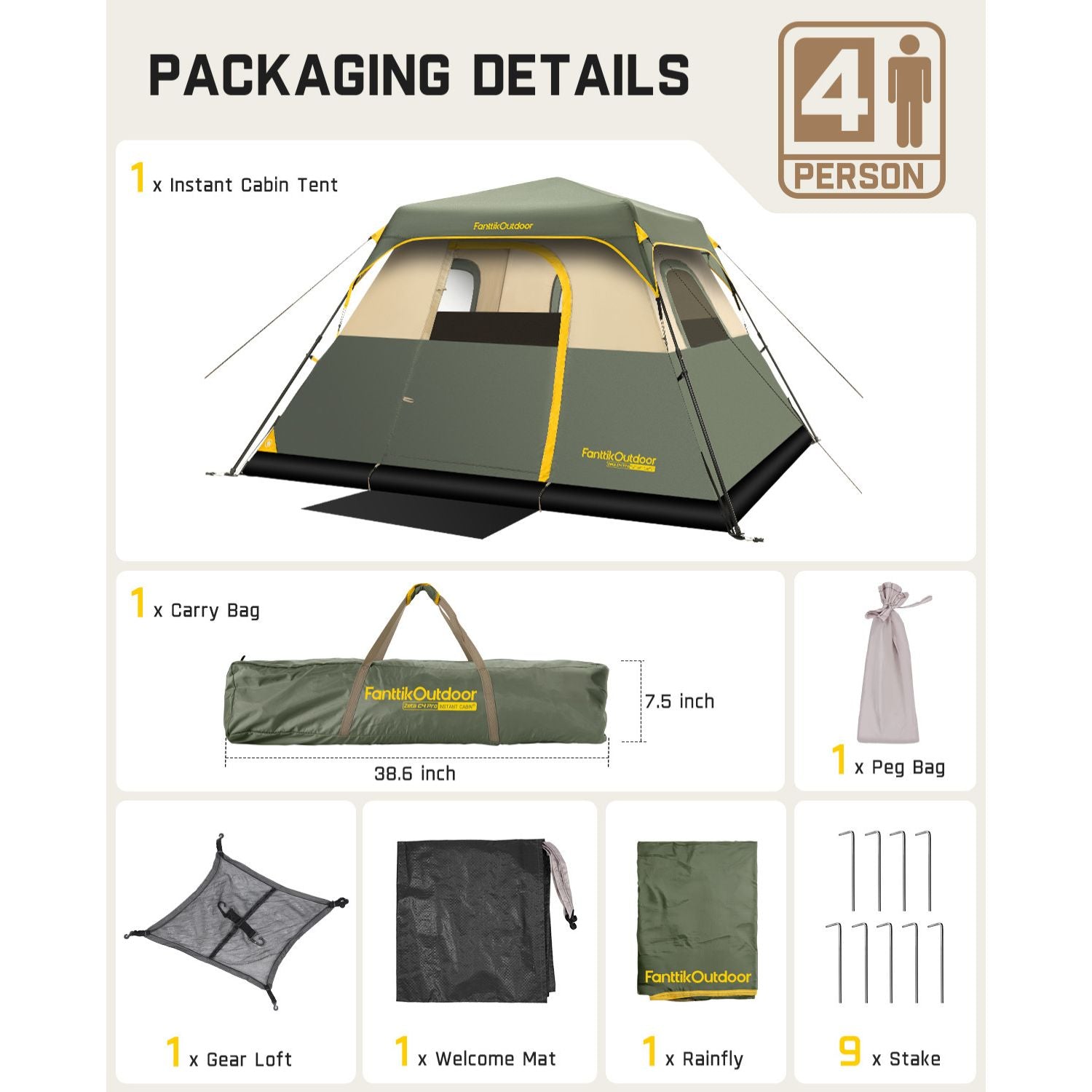 FanttikOutdoor Zeta C4 Pro Camping Tent