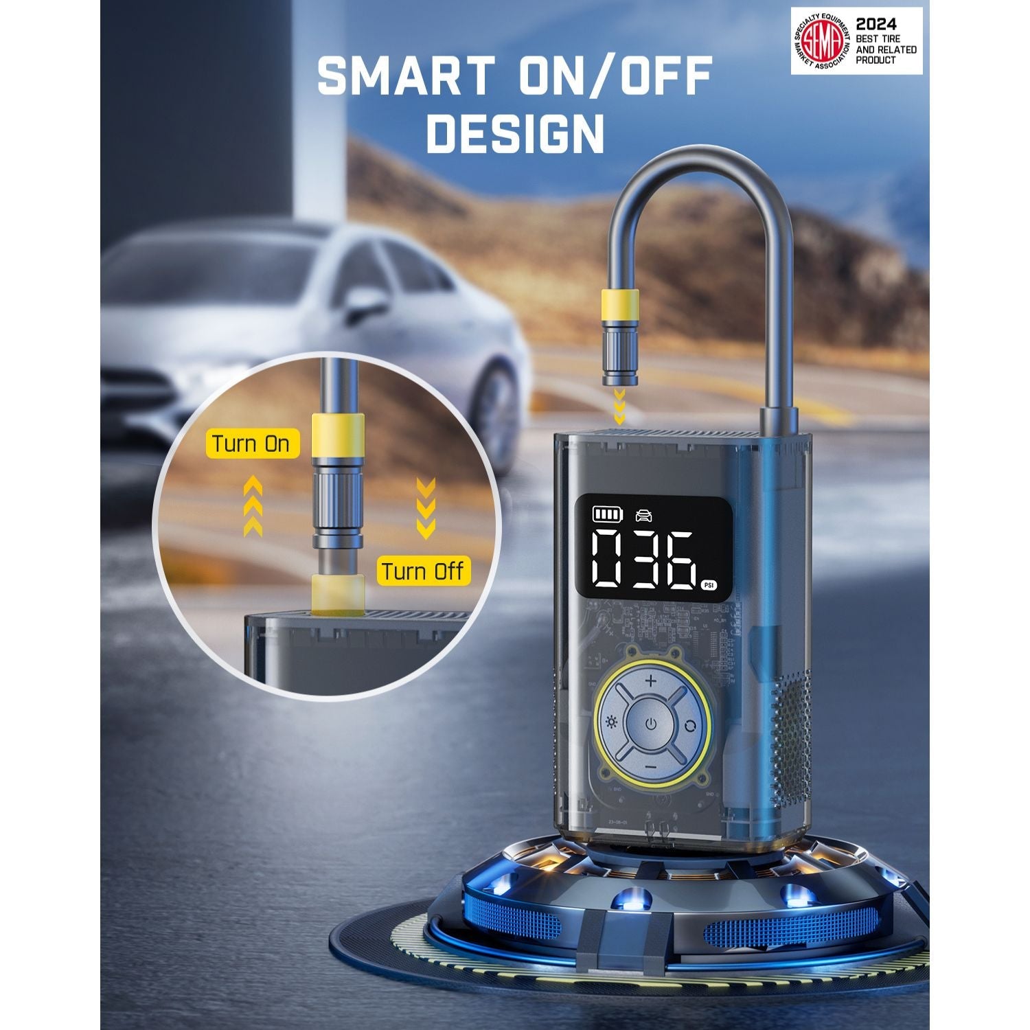 Fanttik X9 Pro Portable Tire Inflator Mechanical Gray