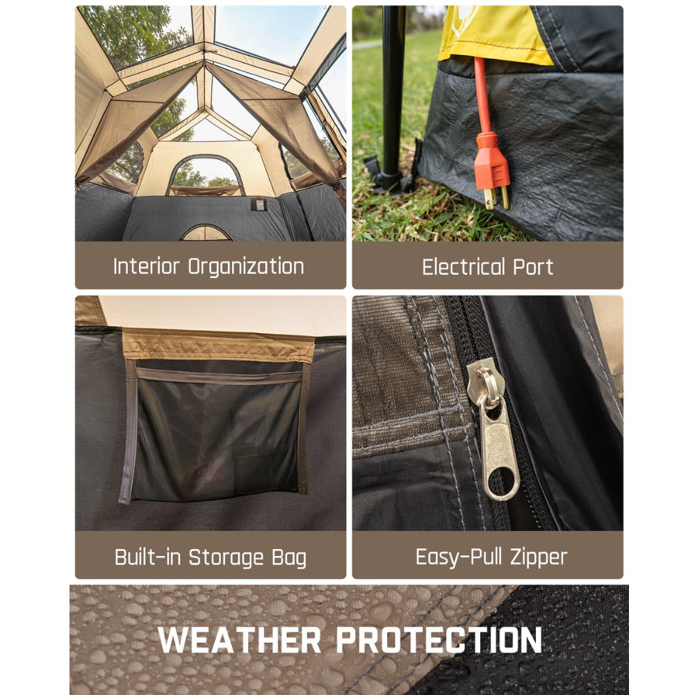 FanttikOutdoor Zeta C8 Pro Max 8 Person Camping Tent