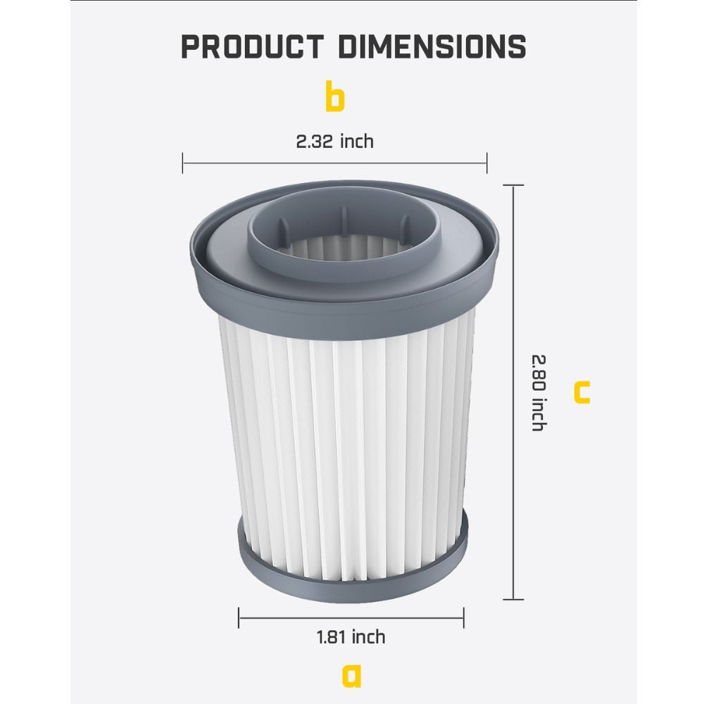 Fanttik 2-Pack Replacement HEPA Filter for V10 Series Car Vacuum