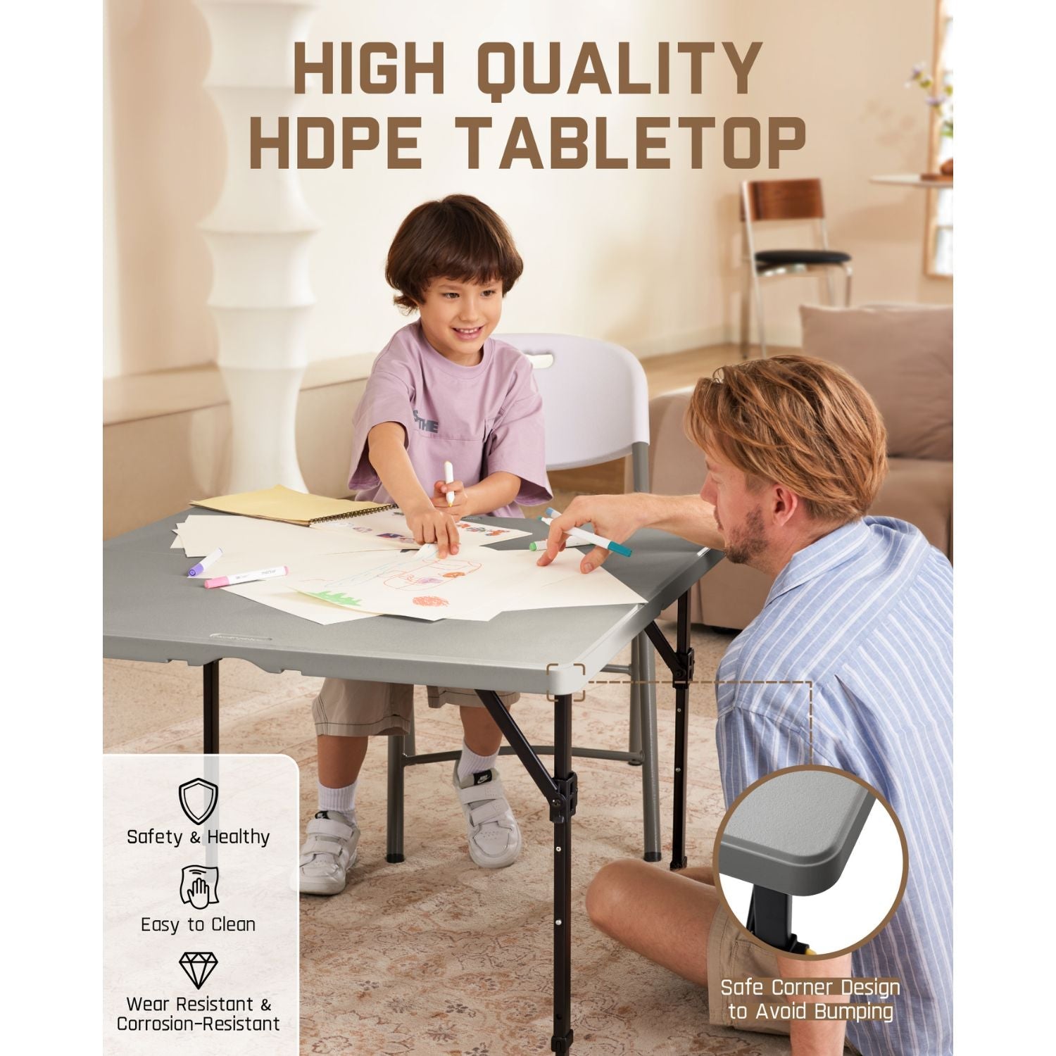 FanttikOutdoor Zeta S4 Pro 34" Square Folding Table