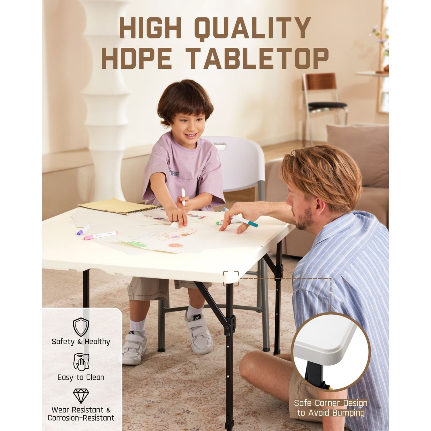 FanttikOutdoor Zeta S4 Pro 34" Square Folding Table