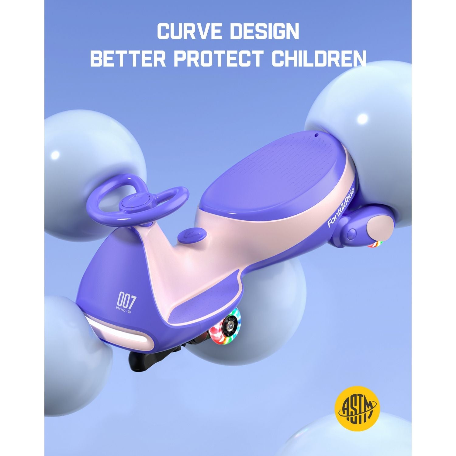 FanttikRide N7 Classic 6V Electric Wiggle Car with Pedal