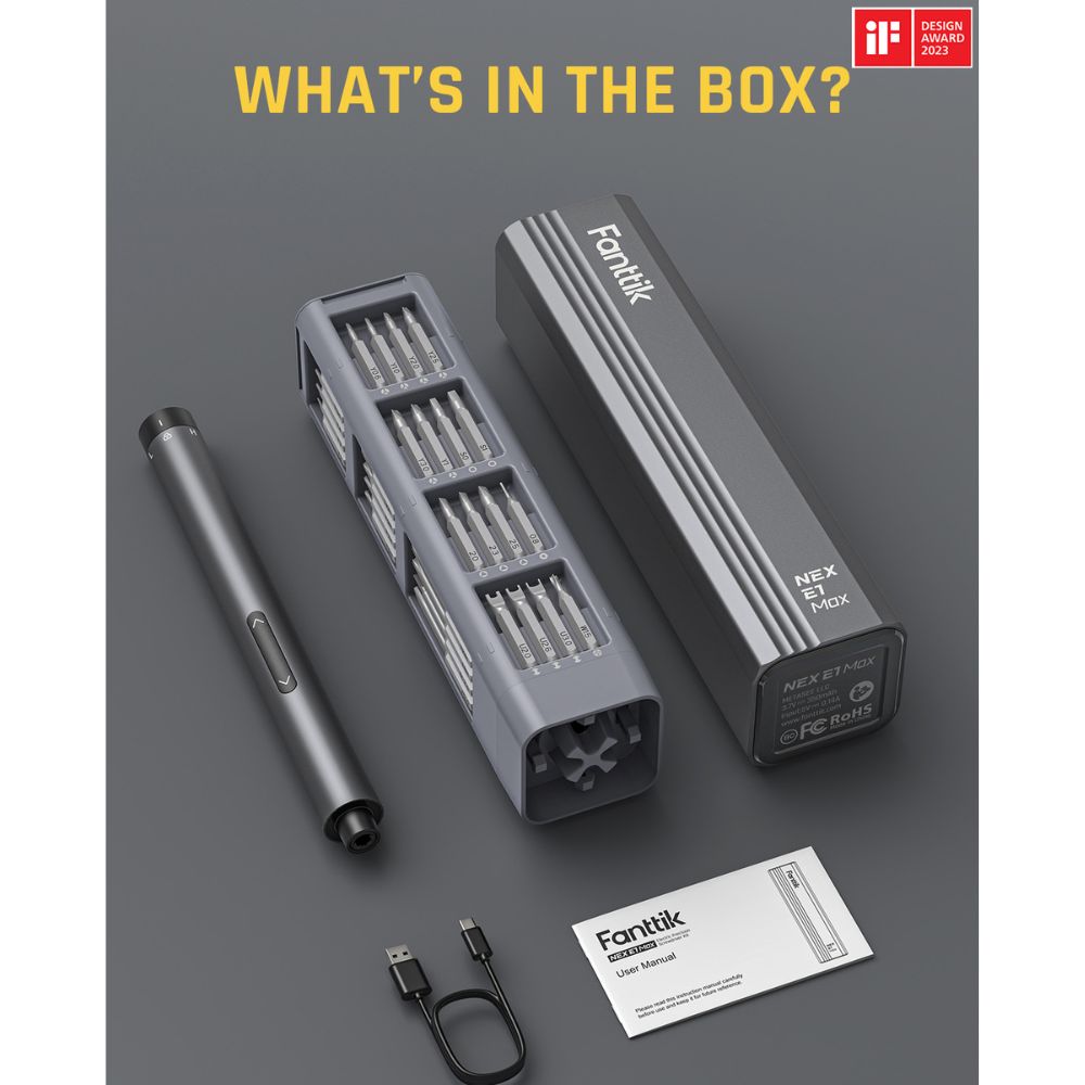 Fanttik E1 Max Precision Electric Screwdriver and V10 Apex Foldable Car Vacuum