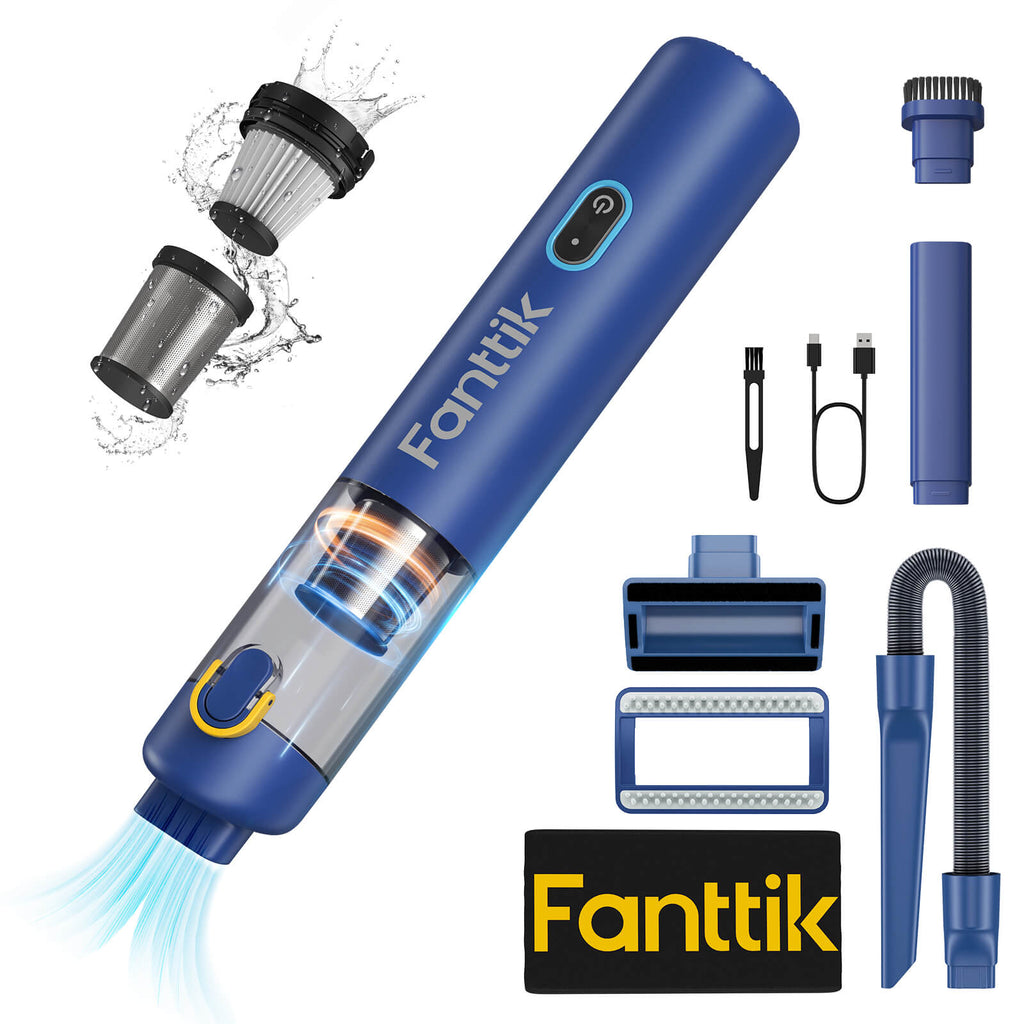 Fanttik Slim V8 Mate Cordless Car Vacuum RobustClean® Blue