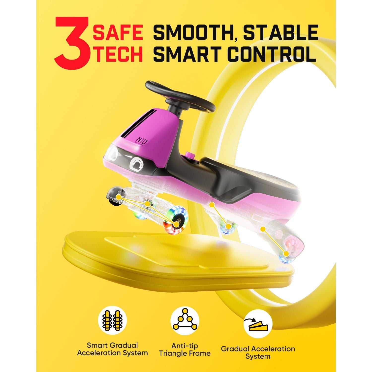 FanttikRide N10 Classic 6V Electric Wiggle Car with Pedal