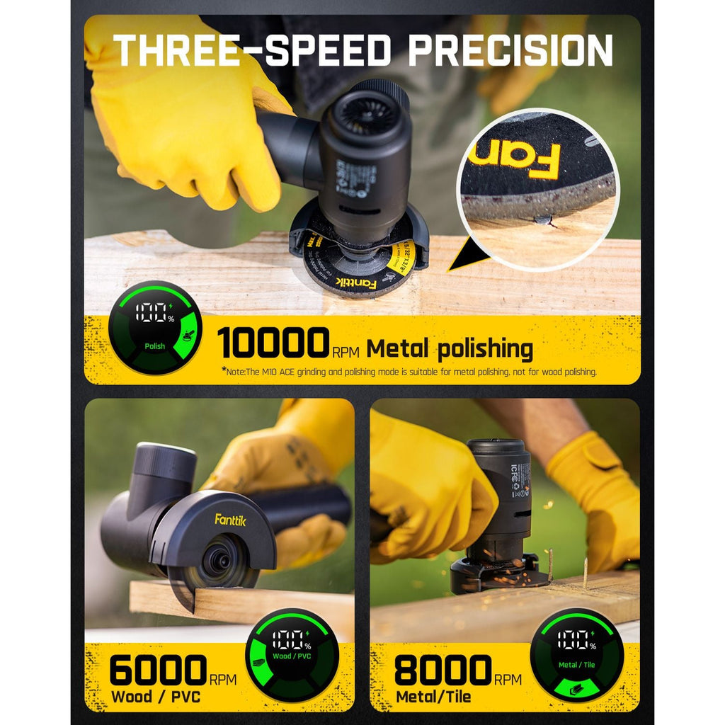 Fanttik M10 ACE Cordless Angle Grinder