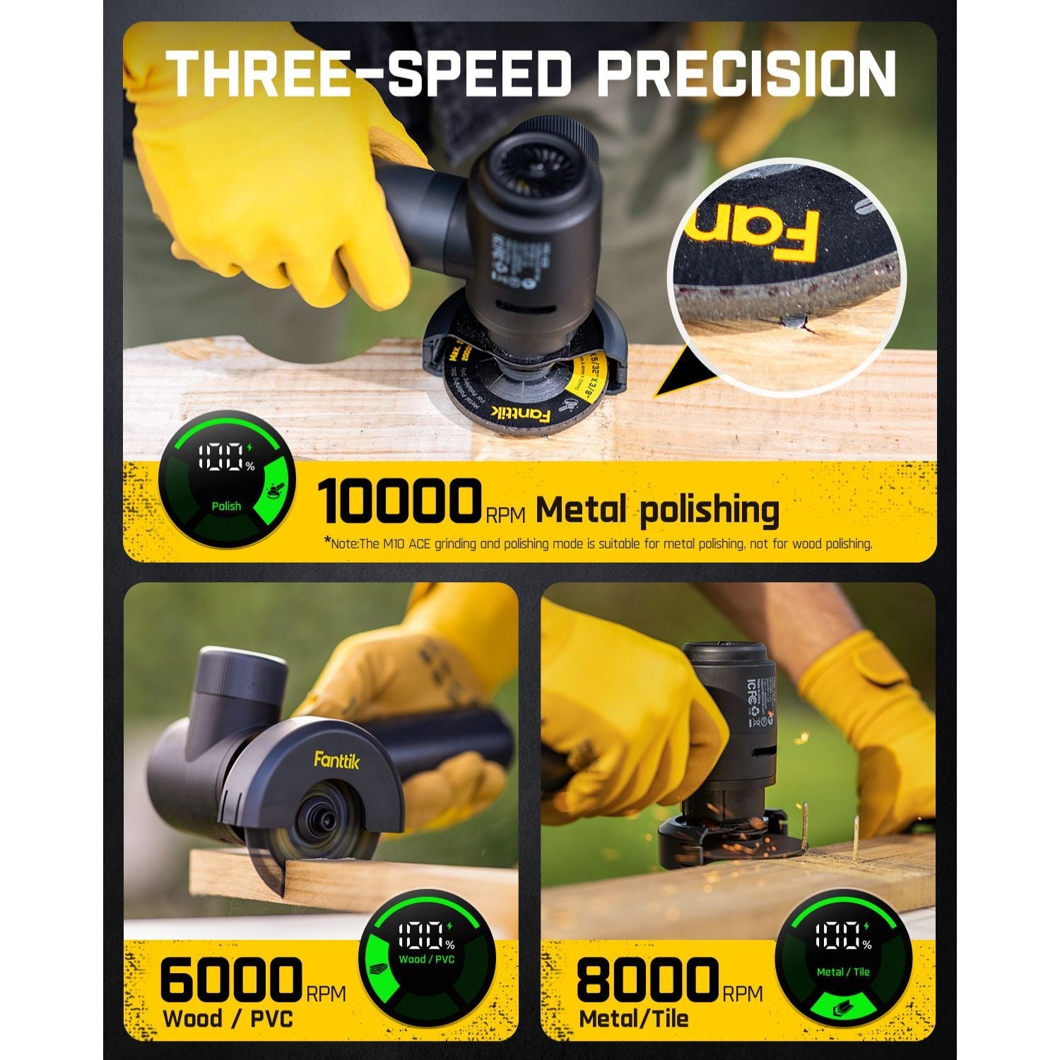 Fanttik M10 ACE Cordless Angle Grinder