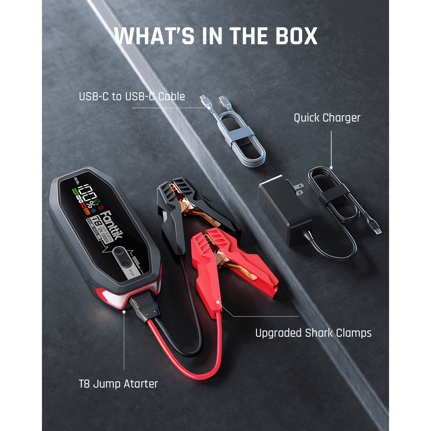 Fanttik T8 1300 Amp Jump Starter
